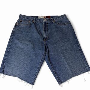 Vintage Quiksilver QuikJean Denim Jorts Mens 34 Baggy Skater Blue Shorts Cut Off